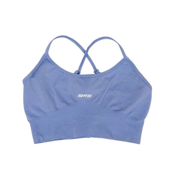 BO + TEE Periwinkle Blue Sports Bra - Picture 1 of 3